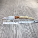 Reindeer Antler Handle Stone Blade Ornamental Knife #014d65    Mountain Man Knife