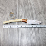 Reindeer Antler Handle Stone Blade Ornamental Knife #014d65    Mountain Man Knife