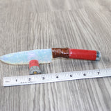 Shotgun Shell Hull Handle Opalite Blade Ornamental Knife #2965     Mountain Man Knife