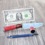 Shotgun Shell Hull Handle Opalite Blade Ornamental Knife #2965     Mountain Man Knife