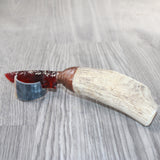 Elk Antler Handle Glass Blade Ornamental Knife #1065    Mountain Man Knife