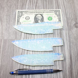 3 Opalite Ornamental Knife Blades  #565    Mountain Man Knife