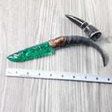 Springbok Horn Handle Glass Blade Ornamental Knife #1257    Mountain Man Knife
