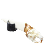 Muskrat Skull Handle Bone Blade Ornamental Knife #33-157    Mountain Man Knife