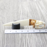Muskrat Skull Handle Bone Blade Ornamental Knife #33-157    Mountain Man Knife