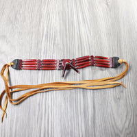 1 Bone Hairpipe Bead Choker  #3657  Mountain Man Jewelry