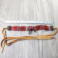 1 Bone Hairpipe Bead Choker  #3657  Mountain Man Jewelry