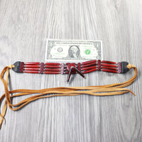 1 Bone Hairpipe Bead Choker  #3657  Mountain Man Jewelry