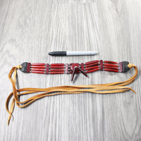 1 Bone Hairpipe Bead Choker  #3657  Mountain Man Jewelry