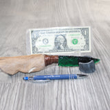 Hair-on Deer Bone Handle Glass Blade Ornamental Knife #1265    Mountain Man Knife