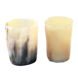 2 Small Horn Glasses #2657       Medieval Tankard Double Shot Glass
