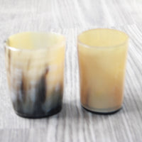2 Small Horn Glasses #2657       Medieval Tankard Double Shot Glass