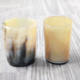 2 Small Horn Glasses #2657       Medieval Tankard Double Shot Glass