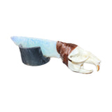 Muskrat Skull Handle Opalite Blade Ornamental Knife #1165     Mountain Man Knife