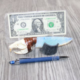 Muskrat Skull Handle Opalite Blade Ornamental Knife #1165     Mountain Man Knife