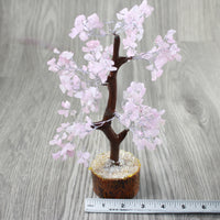 1 Medium Rose Quartz Chip Tree About 9 Inches Tall #0647