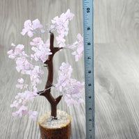 1 Medium Rose Quartz Chip Tree About 9 Inches Tall #0647