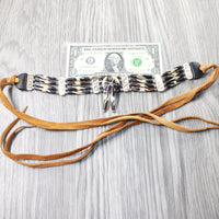 1 Bone Hairpipe Bead Choker  #3757        Mountain Man Jewelry