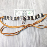 1 Bone Hairpipe Bead Choker  #3757        Mountain Man Jewelry