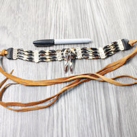 1 Bone Hairpipe Bead Choker  #3757        Mountain Man Jewelry