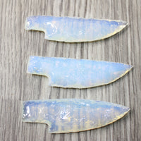 3 Small Opalite Ornamental Knife Blades  #5757    Mountain Man Knife