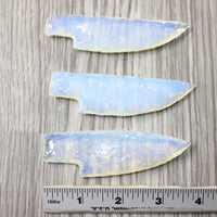 3 Small Opalite Ornamental Knife Blades  #5757    Mountain Man Knife