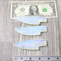 3 Small Opalite Ornamental Knife Blades  #5757    Mountain Man Knife