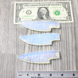 3 Small Opalite Ornamental Knife Blades  #5757    Mountain Man Knife