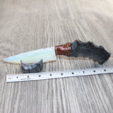 Springbok Horn Handle Opalite Blade Ornamental Knife #2065     Mountain Man Knife