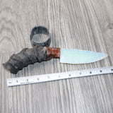 Springbok Horn Handle Opalite Blade Ornamental Knife #2065     Mountain Man Knife