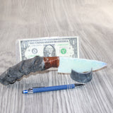 Springbok Horn Handle Opalite Blade Ornamental Knife #2065     Mountain Man Knife