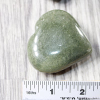 3 Aventurine Hearts Combined Weight of   304  Grams   #3857    Gemstone Hearts