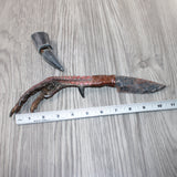 Turkey Foot Handle Stone Blade Ornamental Knife #1365   Mountain Man Knife