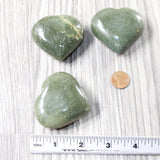 3 Aventurine Hearts Combined Weight of   304  Grams   #3857    Gemstone Hearts