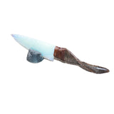 Goat Horn Handle Opalite Blade Ornamental Knife #2265     Mountain Man Knife