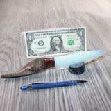 Goat Horn Handle Opalite Blade Ornamental Knife #2265     Mountain Man Knife