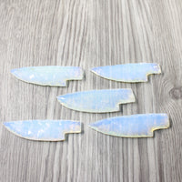5 Small Opalite Ornamental Knife Blades  #5857    Mountain Man Knife
