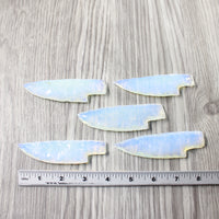 5 Small Opalite Ornamental Knife Blades  #5857    Mountain Man Knife