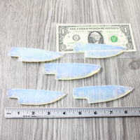 5 Small Opalite Ornamental Knife Blades  #5857    Mountain Man Knife