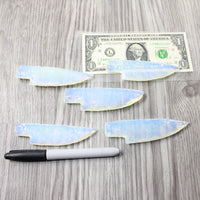 5 Small Opalite Ornamental Knife Blades  #5857    Mountain Man Knife