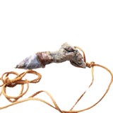 Grapevine Wood Handle Stone Blade Knife Necklace  #5957  Mountain Man Necklace