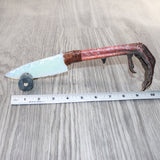 Turkey Foot Handle Opalite Blade Ornamental Knife #2765     Mountain Man Knife
