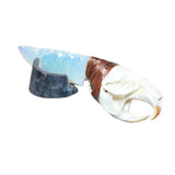 Muskrat Skull Handle Opalite Blade Ornamental Knife #2465     Mountain Man Knife