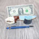 Muskrat Skull Handle Opalite Blade Ornamental Knife #2465     Mountain Man Knife