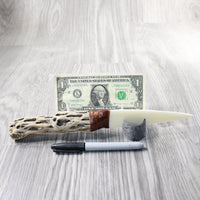 Cholla Cactus Wood Handle Bone Blade Ornamental Knife #3157   Mountain Man Knife