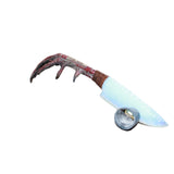 Turkey Foot Handle Opalite Blade Ornamental Knife #2565     Mountain Man Knife