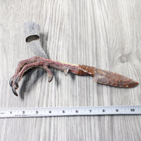 Turkey Foot Handle Stone Blade Ornamental Knife #9157    Mountain Man Knife