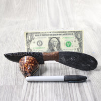 Orthoceras Fossil Handle Obsidian Blade Ornamental Knife #2257  Mountain Man Knife