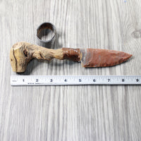Grapevine Wood Handle Stone Blade Ornamental Knife #0257    Mountain Man Knife
