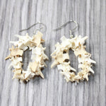 Rattlesnake Vertebrae  Hoop Earrings  #4257   Mountain Man Earrings